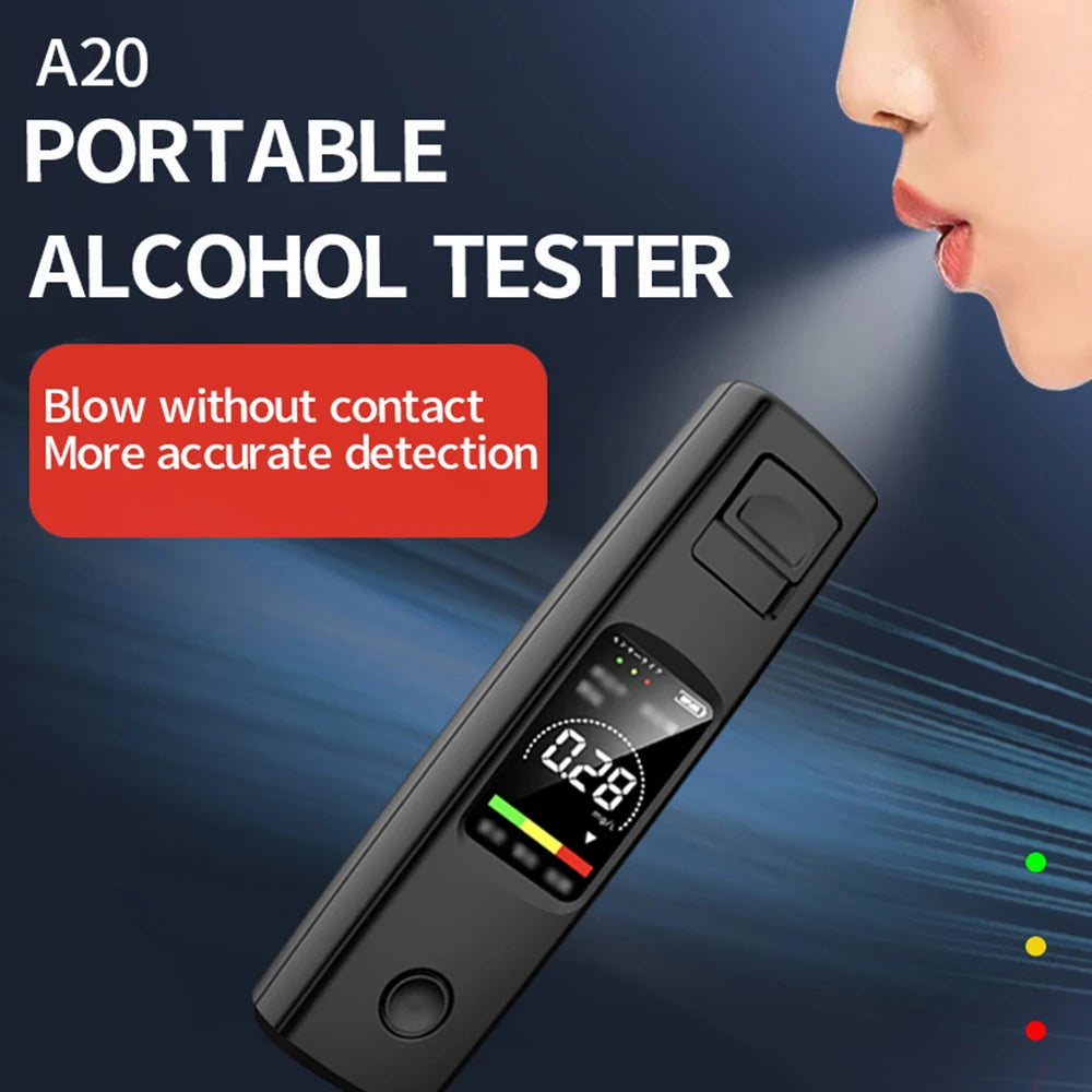 Nuovo Etilometro Portatile Digitale – Rilevatore di Alcol con Chip ASIC Ricaricabile