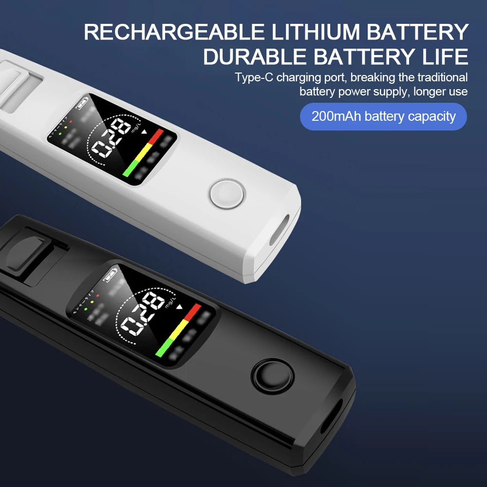 Nuovo Etilometro Portatile Digitale – Rilevatore di Alcol con Chip ASIC Ricaricabile