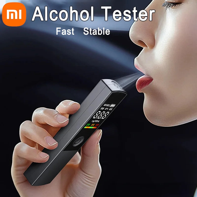 Rilevatore di Alcol Portatile Professionale Ad Alta Sensibilità, con ricarica di tipo C, per guida in stato di ebbrezza, elettronico per auto